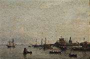 Theodore Frere Approach to Copenhagen oil painting